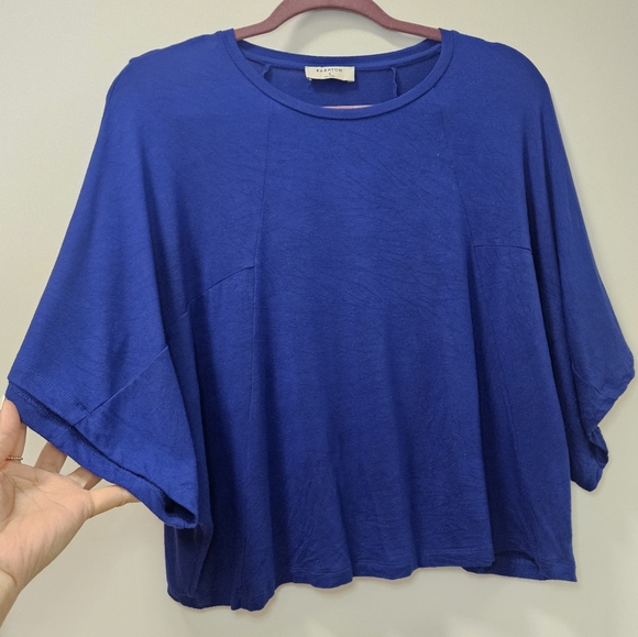 Aritzia Babaton Angel Wings Royal Blue Blouse Size 2 - Picture 2 of 7